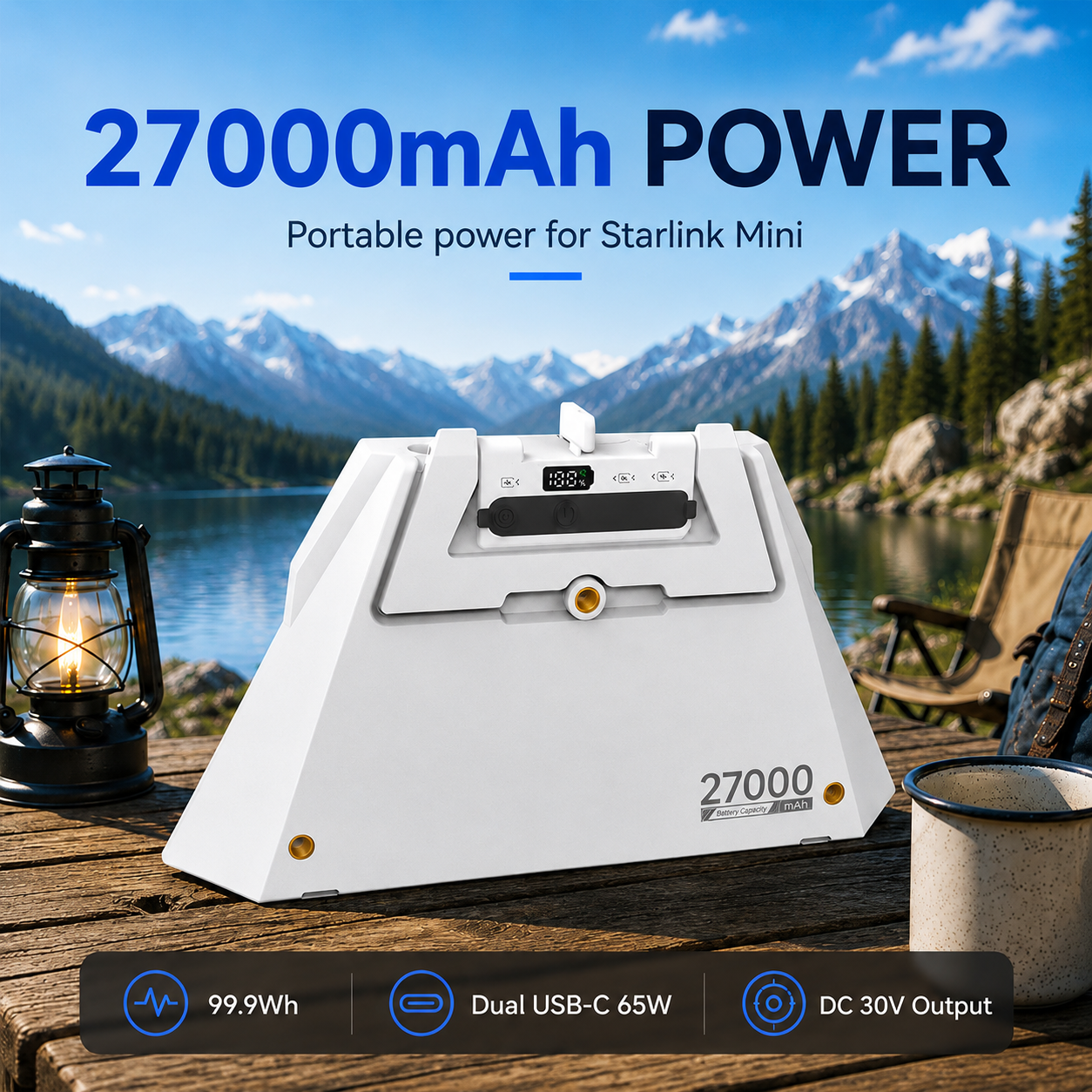 Starlink Mini Snap-Fit Travel Battery V4 - 99Wh, LCD Display
