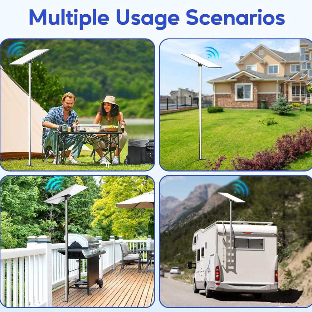 No-Dig Ground Anchor Pole Mount Kit for Starlink Gen 3 Dish