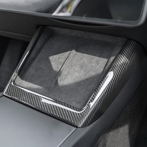[Real Carbon Fiber] Central Control Charging Frame Cover for Tesla Model 3 Highland/Y Juniper