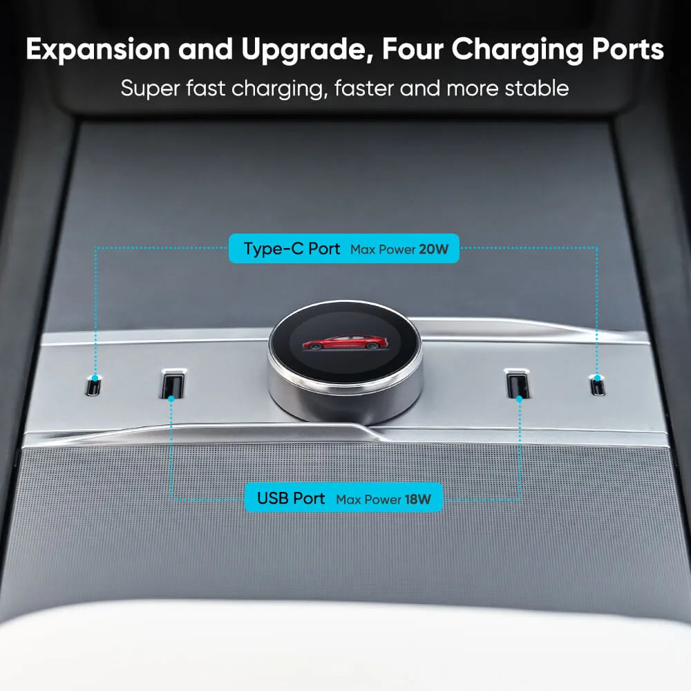 Smart Rotating Gear Shift Dock For Tesla Model Y Juniper Model 3 Highland