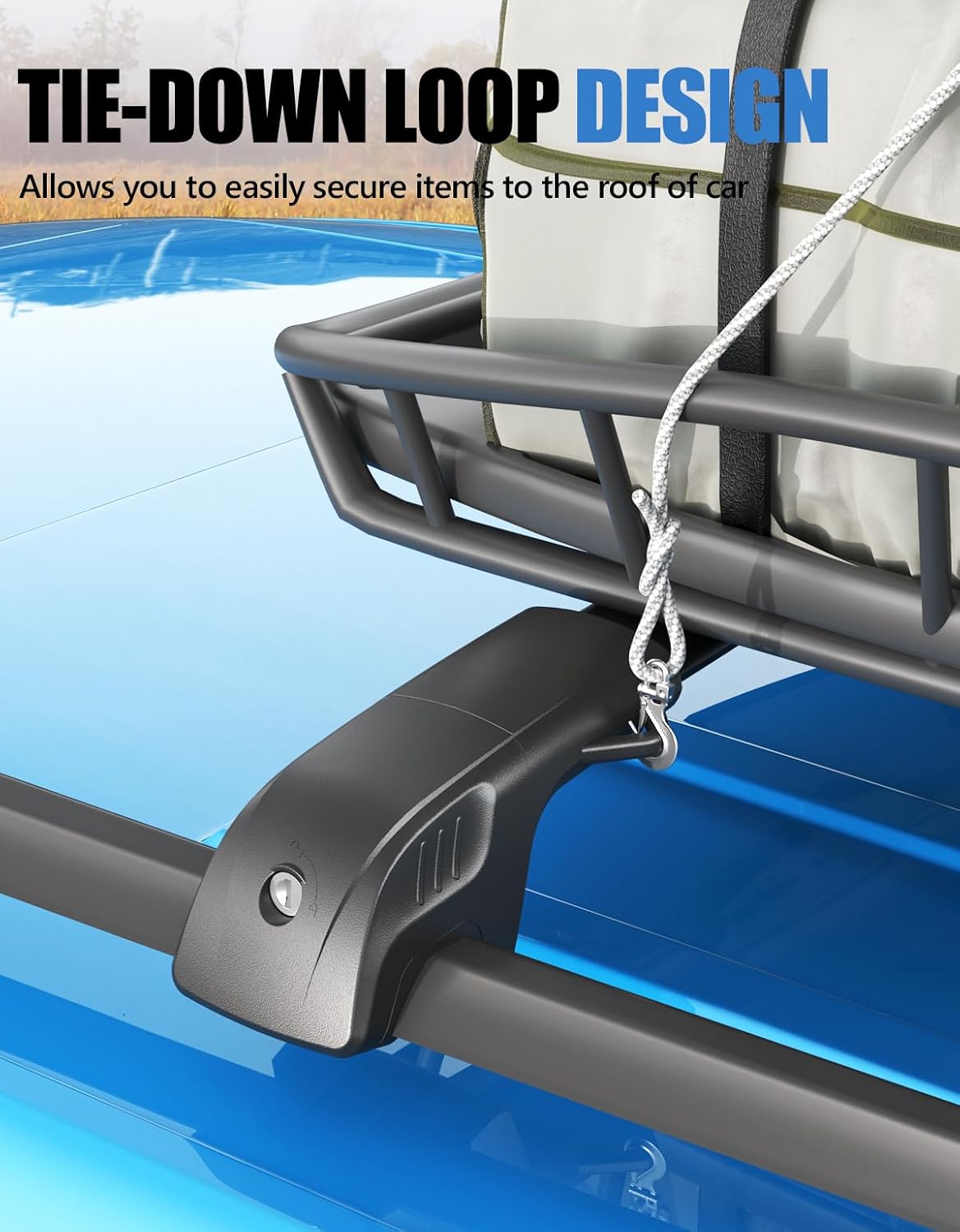 Lockable Roof Rack Cross Bars For Toyota Rav4 2013 - 2018 Black Carrier Luggage