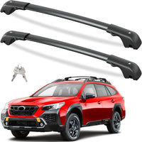 Lockable Roof Rack Cross Bars Compatible with Subaru Forester 2014-2025 with Raised Side Rails (Not for Wilderness)