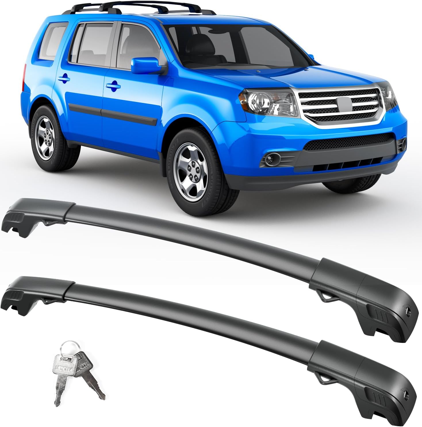 Lockable Roof Rack Cross Bars For Toyota Rav4 2013 - 2018 Black Carrier Luggage