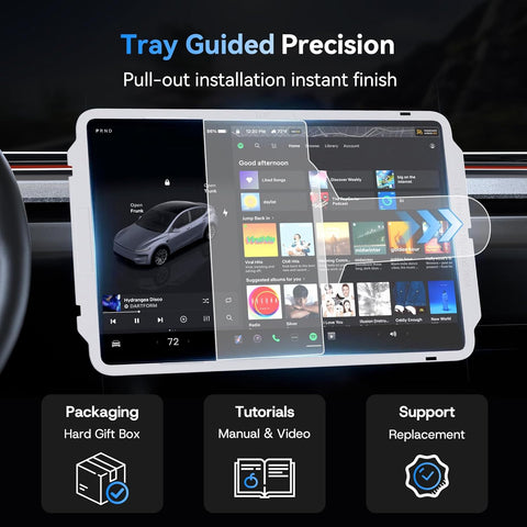 Ctmods 2026 HD & 9H Anti-scratch Tempered Glass Screen Protector for Tesla Model 3/Y Accessories