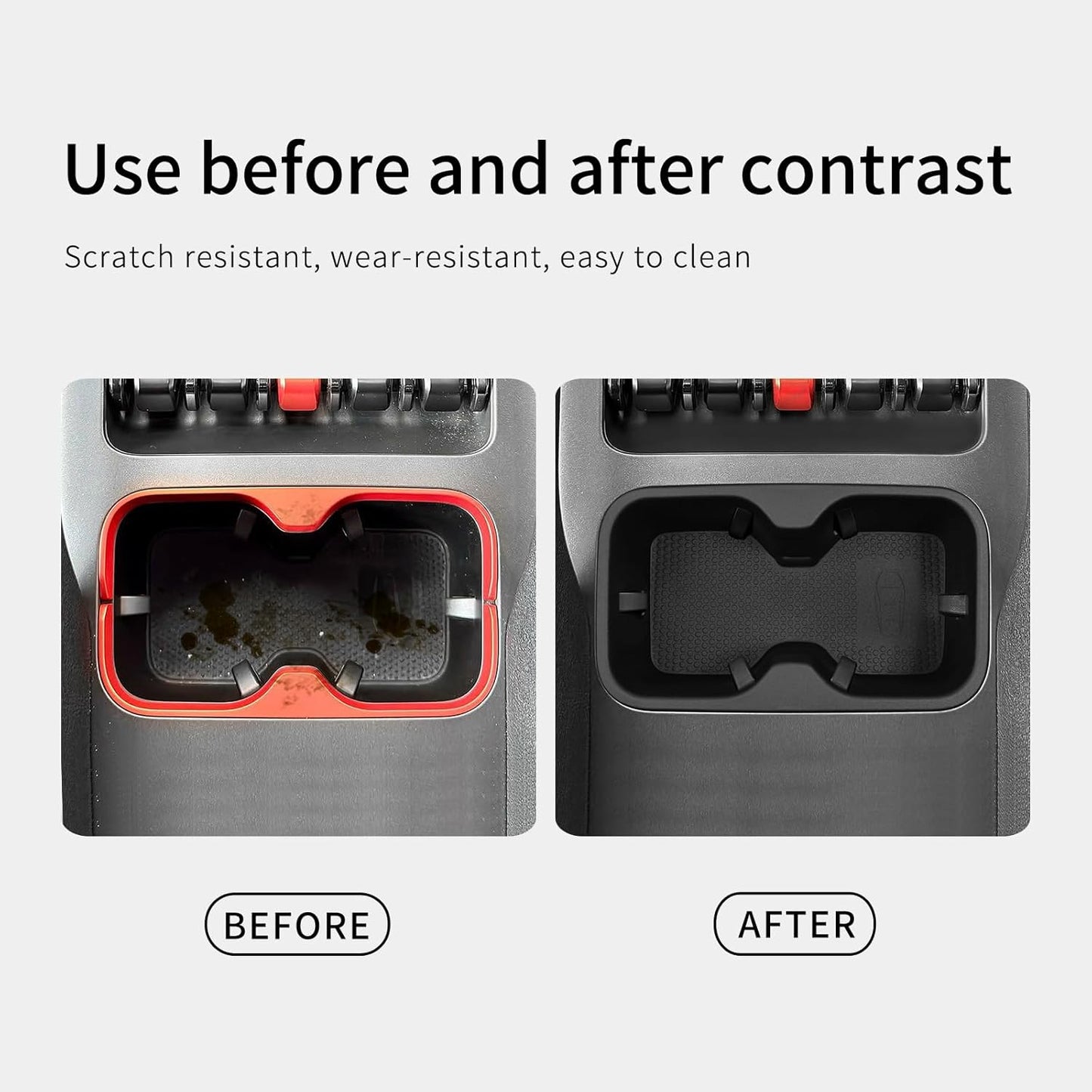 Center Console Cup Holder Insert for BYD Shark 2026 2025 2024 Accessories TPE Drinks Holder Box Organizer Car Interior Black