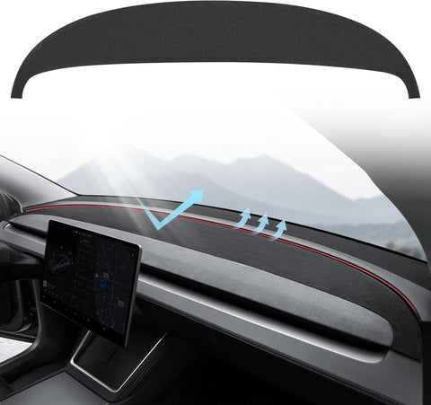 Ctmods 2026 Anti-Glare and Dustproof Dashboard Cover Suede Dashboard Pad Dash Mat for tesla 3/Y