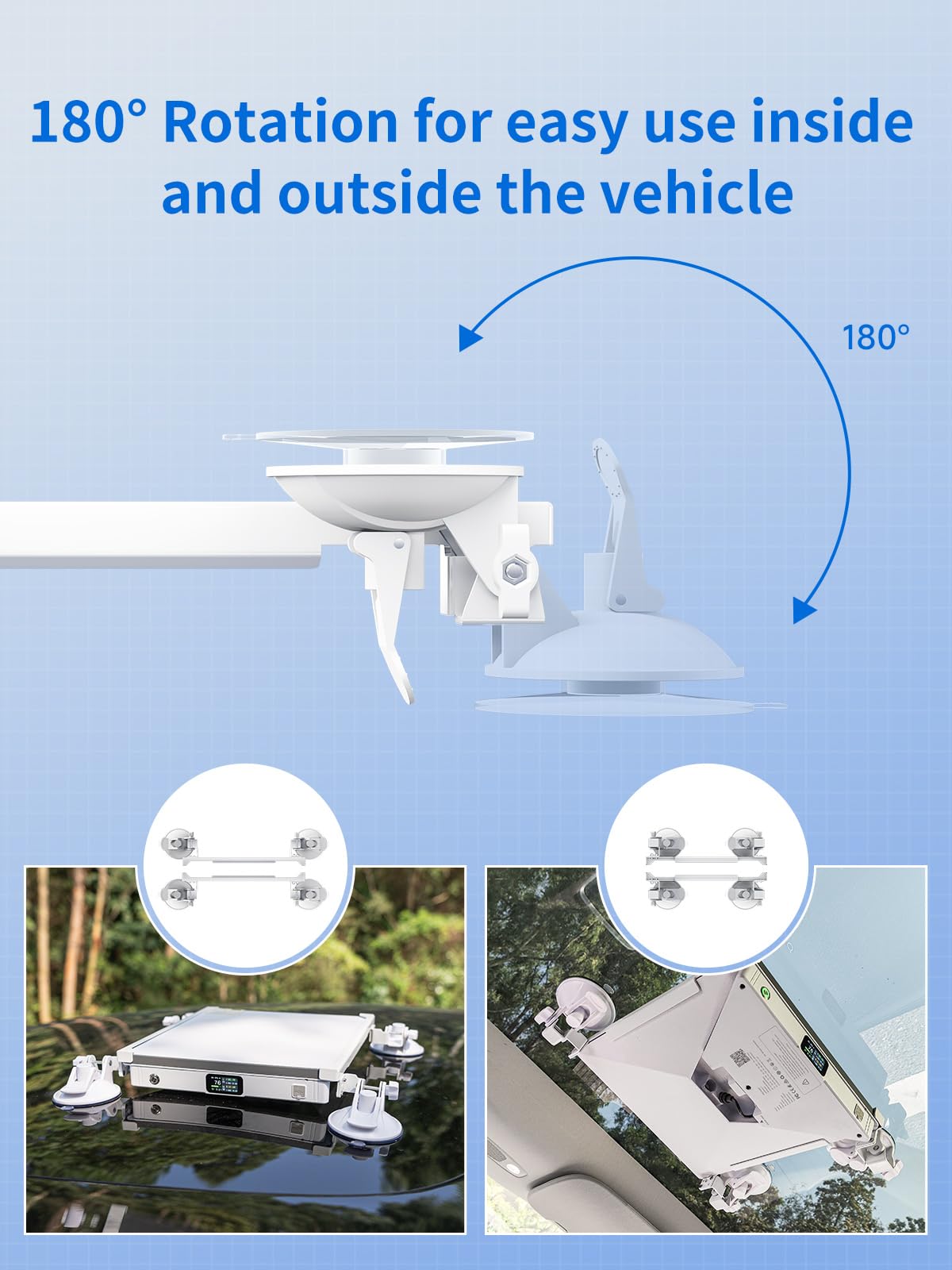 Starlink Mini Mount with 27500mAh Power Bank for Camping /Car Sunroof,RV,Boat,Airplane
