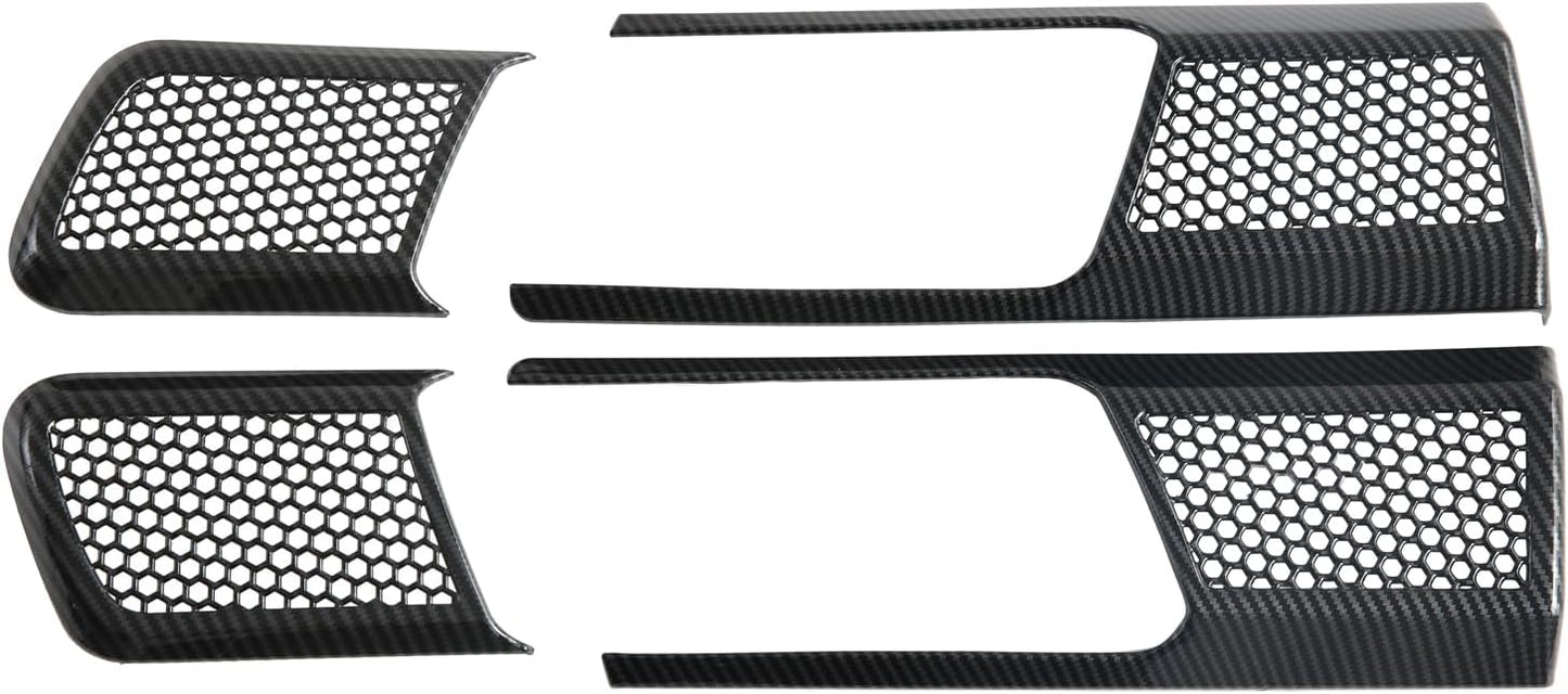 L2R para BYD Shark 6 (2024-2025) Cubierta de Manija Interior de Puerta Accesorios Interiores de Coche Estilo Fibra de Carbono ABS Decoración de Revestimiento 4 PCS