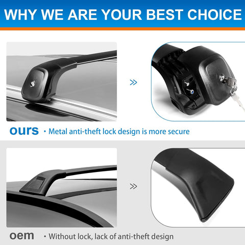 Lockable Roof Rack Cross Bars with Flush Side Rails For Mazda CX30 CX-30 2020 - 2025