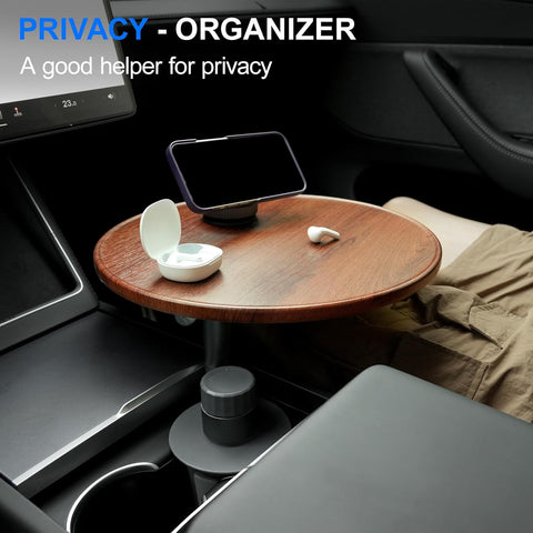 2026 360° Rotating Car Cup Holder - Fits Center Console & Steering Wheel for Tesla Model Y/3/S, Ford F150/Explorer/Maverick & Most Vehicles