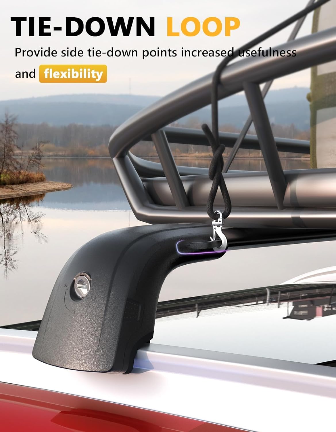 Barras transversales de techo con seguro, color negro, para Chevrolet Suburban y Tahoe 2021-2025, GMC Yukon XL, Cadillac Escalade ESV