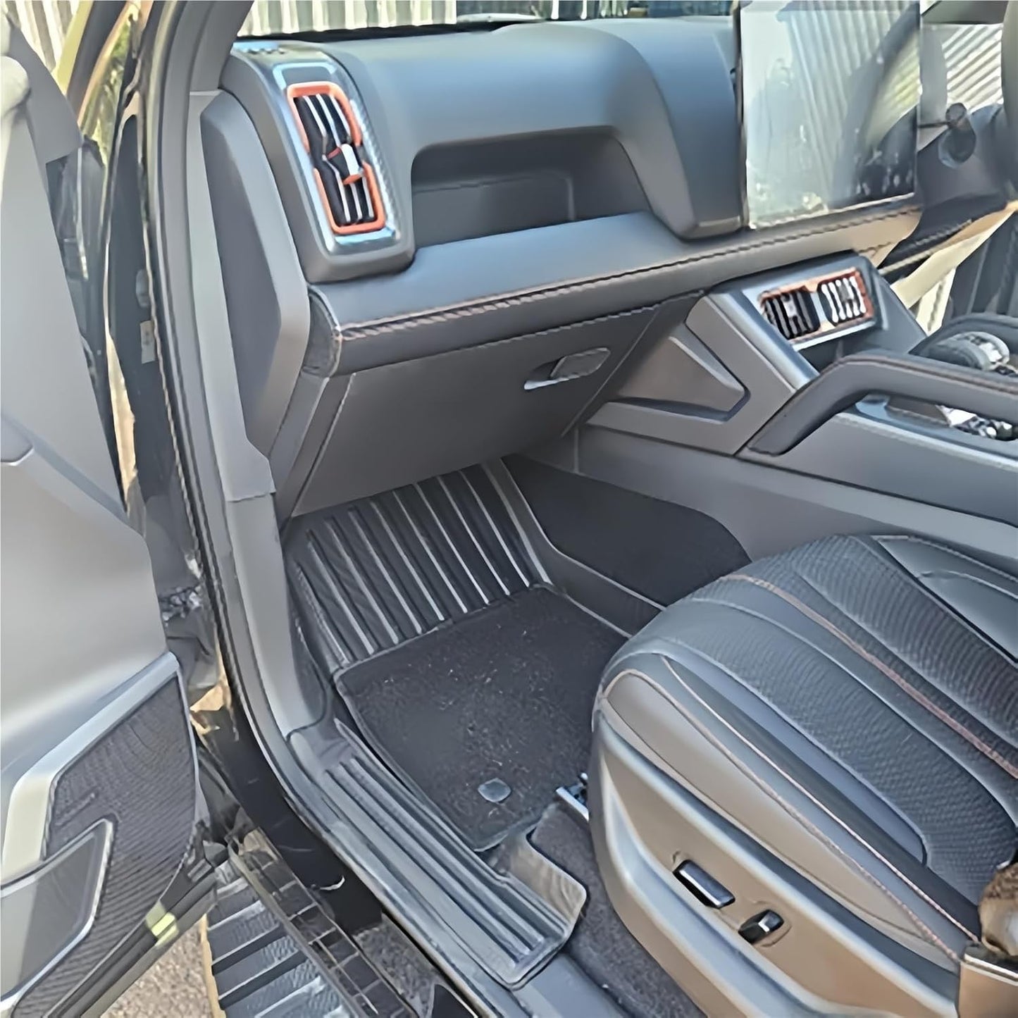 Compatible with BYD Shark 6 2025 2024 Full Cover Floor Mats with Door Sill Protector, Floor Liners Cargo Liner Protection(3PCS Carpet Set)