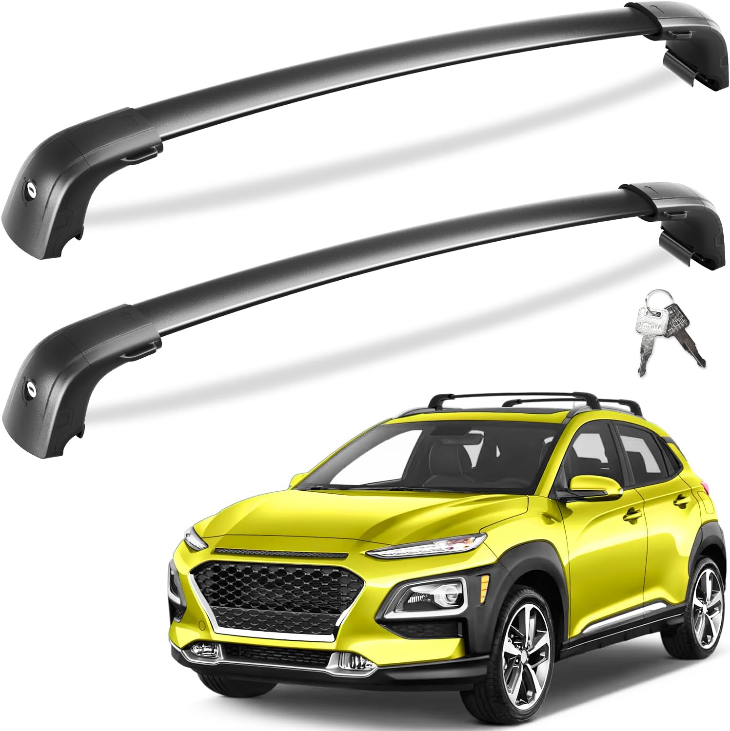 Lockable Roof Rack Black Cross Bars For 2021 - 2025 Chevrolet Suburban & Taho,e GMC Yukon XL, Cadillac Escalade ESV
