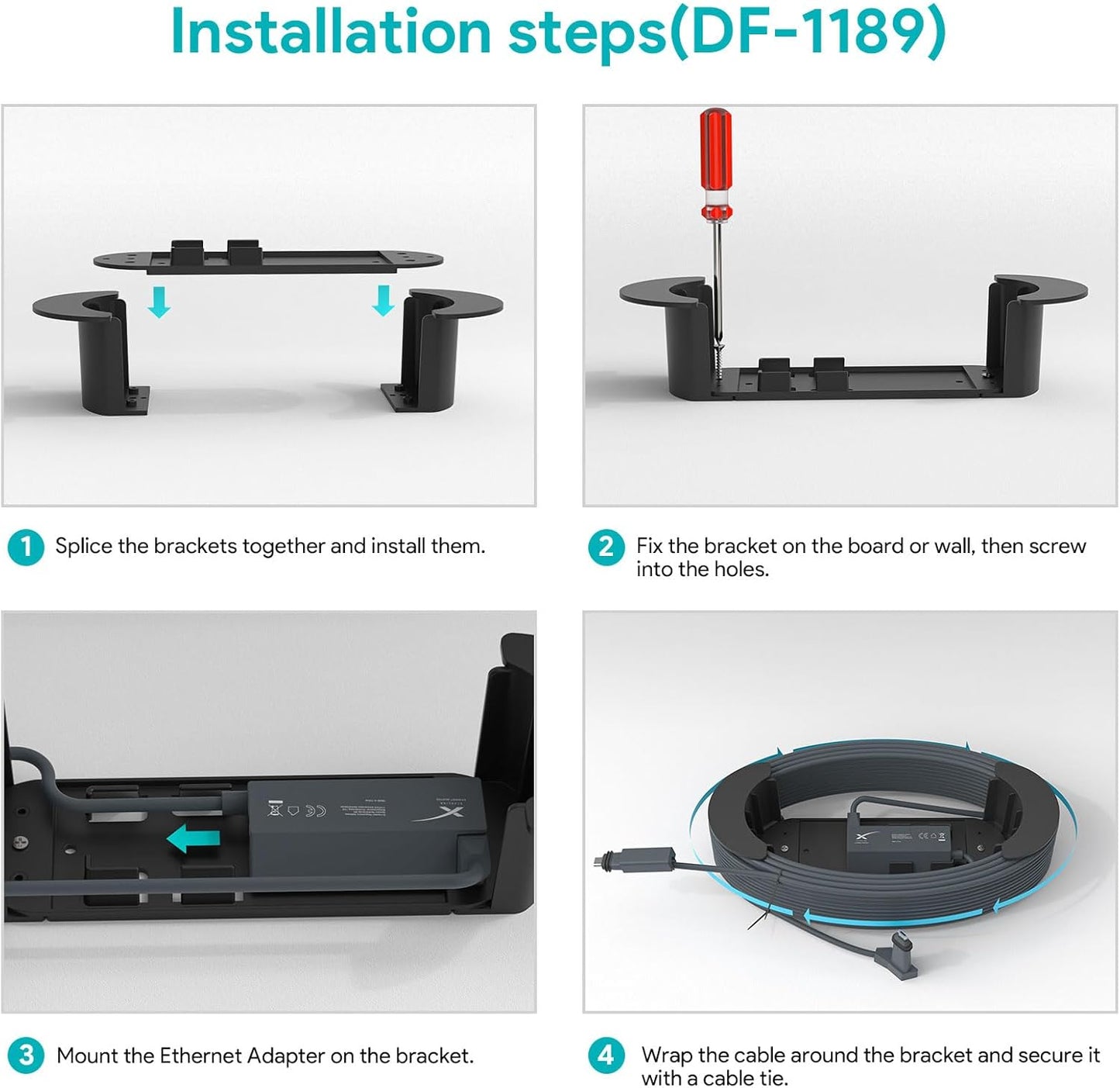 Starlink Ethernet Cable Caddy,ABS Stability Starlinks Gen 3 Cord Management Accessories for StarLink Cable and Starlink V2 Ethernet Adapter