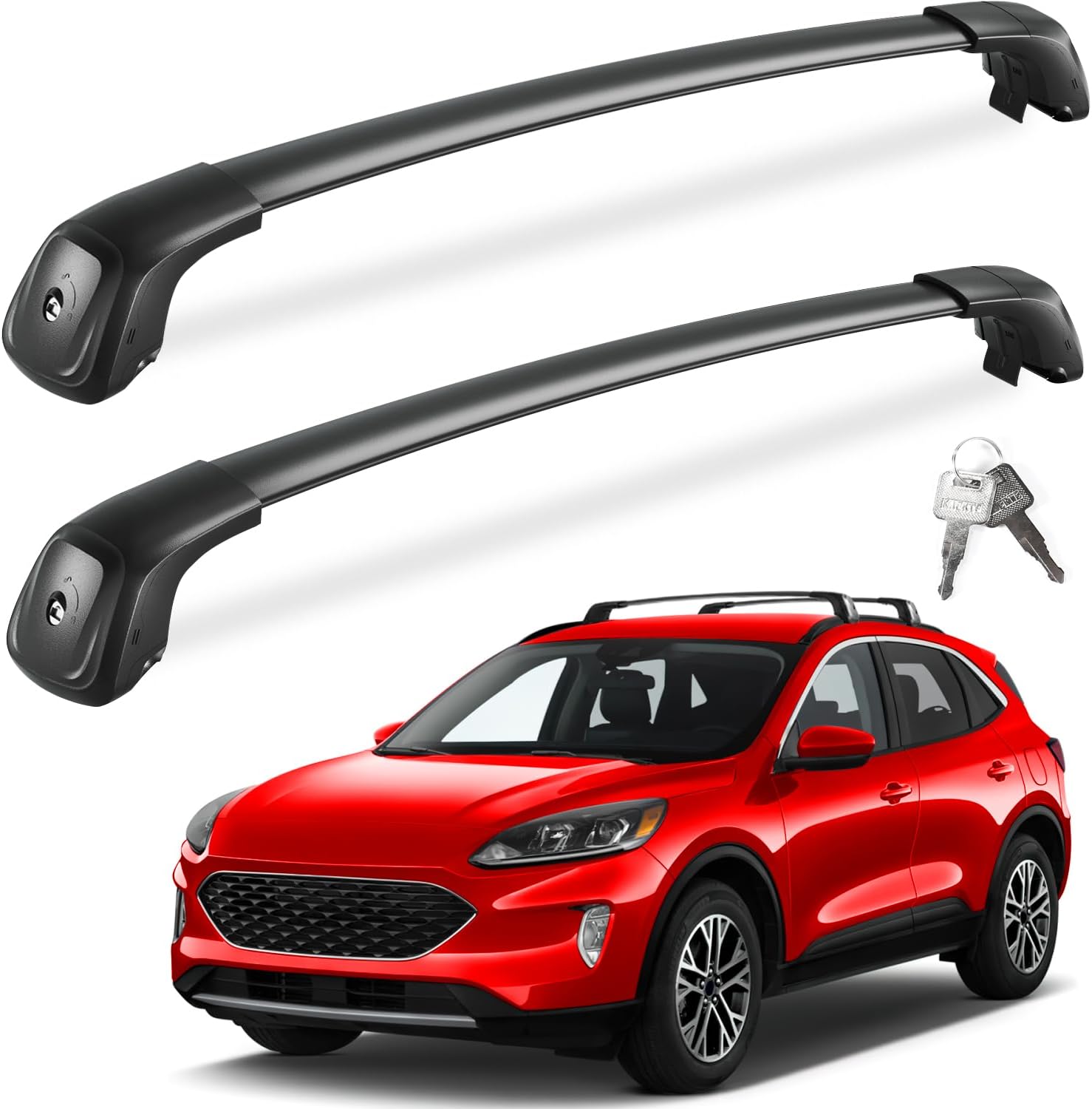 Lockable Roof Rack Cross Bars with Flush Side Rails For Mazda CX30 CX-30 2020 - 2025