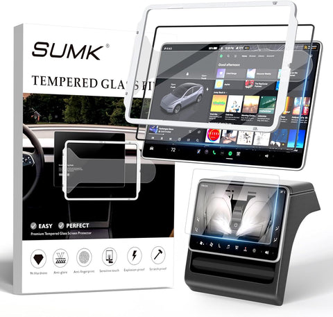 Ctmods 2026 HD & 9H Anti-scratch Tempered Glass Screen Protector for Tesla Model 3/Y Accessories