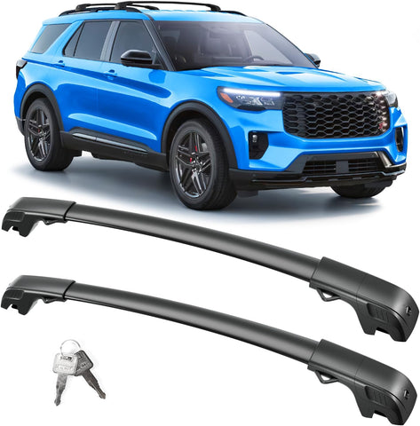 Lockable Roof Rack Cross Bars For Toyota Rav4 2013 - 2018 Black Carrier Luggage