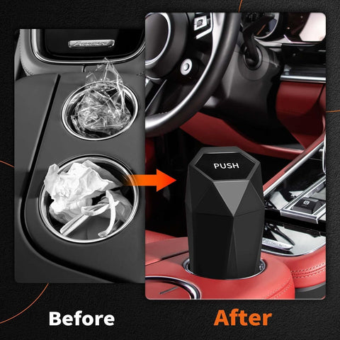 2026 Ctmods Car Trash Can with Lid Car Accessories for Interior, Leakproof Vehicle Garbage Can with 30 Attached Trash Bags, Multipurpose Organizers and Storage for Home/Office