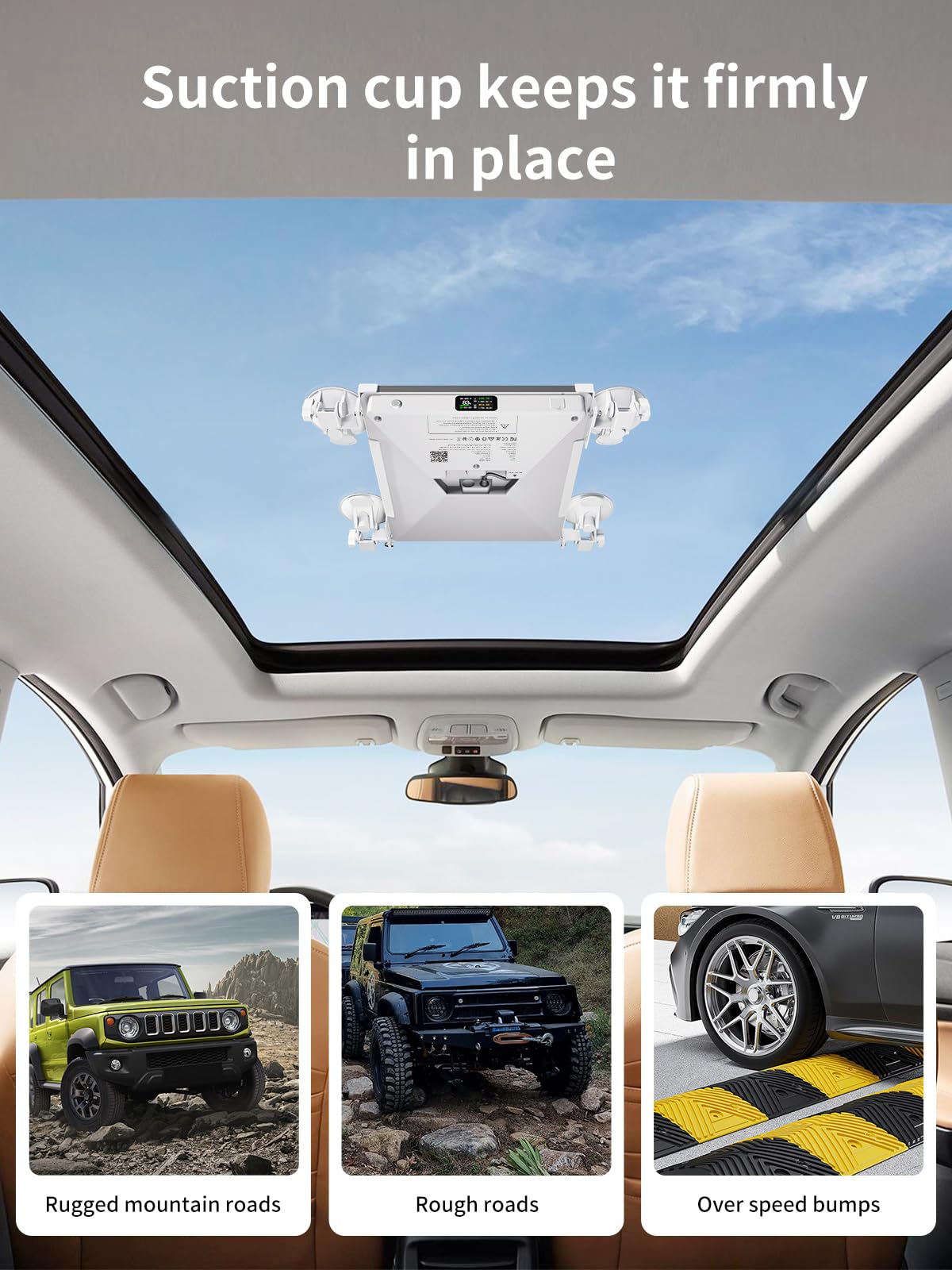 Starlink Mini Mount with 27500mAh Power Bank for Camping /Car Sunroof,RV,Boat,Airplane