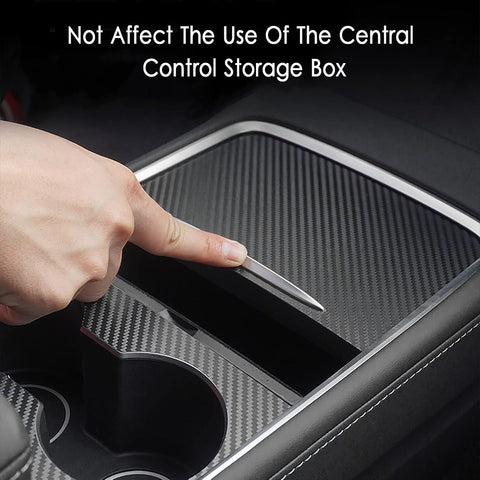 Center Console Wrap Kit Carbon Fiber Compatible with Tesla Model 3/Y(Matte Carbon Fiber)