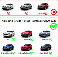 قضبان متقاطعة قابلة للقفل 260 رطل رفوف سقف لتويوتا هايلاندر 2020 - 2025 XLE Limited Platinum Hybrid (ليست لـ L/LE/LE Hybrid)