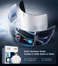 Ctmods 2026 Windshield Sunshade Foldable Heat Insulation Sunshade with Storage Bag, for Model S/X/3/Y