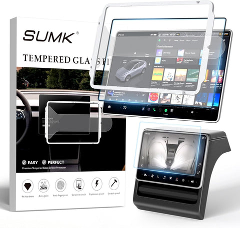 Ctmods 2026 HD & 9H Anti-scratch Tempered Glass Screen Protector for Tesla Model 3/Y Accessories