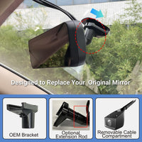 8.2 Inch OEM Rear View Mirror Camera, Dash Cam, Detached Front Lens, 2K, IPS Screen, Night Vision, Parking Monitor, 32GB SD, for Trucks, Vans, SUVs