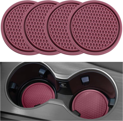 2026 Ctmods Car Cup Coaster 4PCS Universal Non-Slip Cup Holders Embedded in Ornaments Coaster for Car/Tesla Interior Accessories