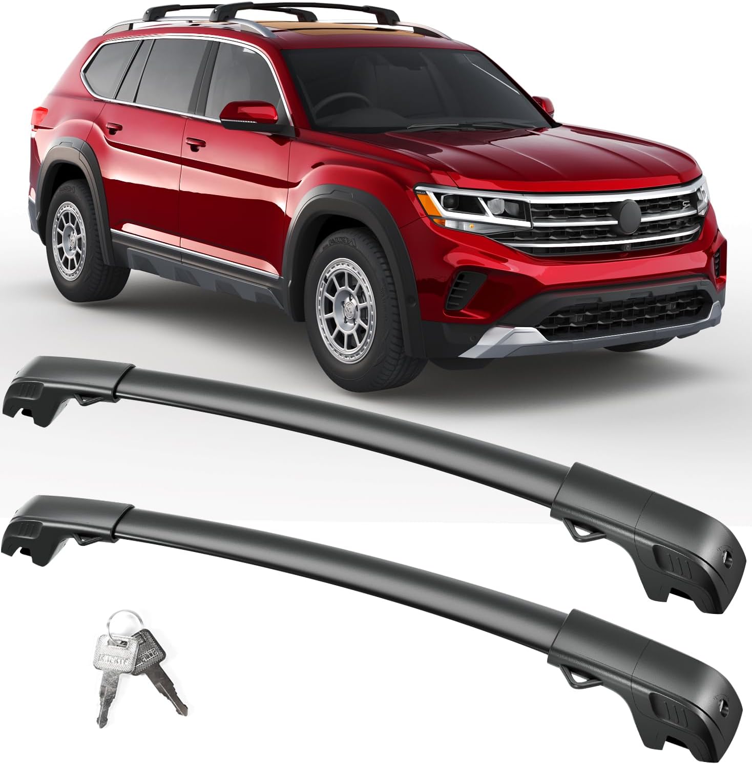 Lockable Roof Rack Cross Bars For Toyota Rav4 2013 - 2018 Black Carrier Luggage