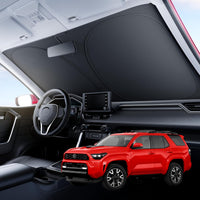 Ctmods 2026 Windshield Sunshade Foldable Heat Insulation Sunshade with Storage Bag, for Model S/X/3/Y