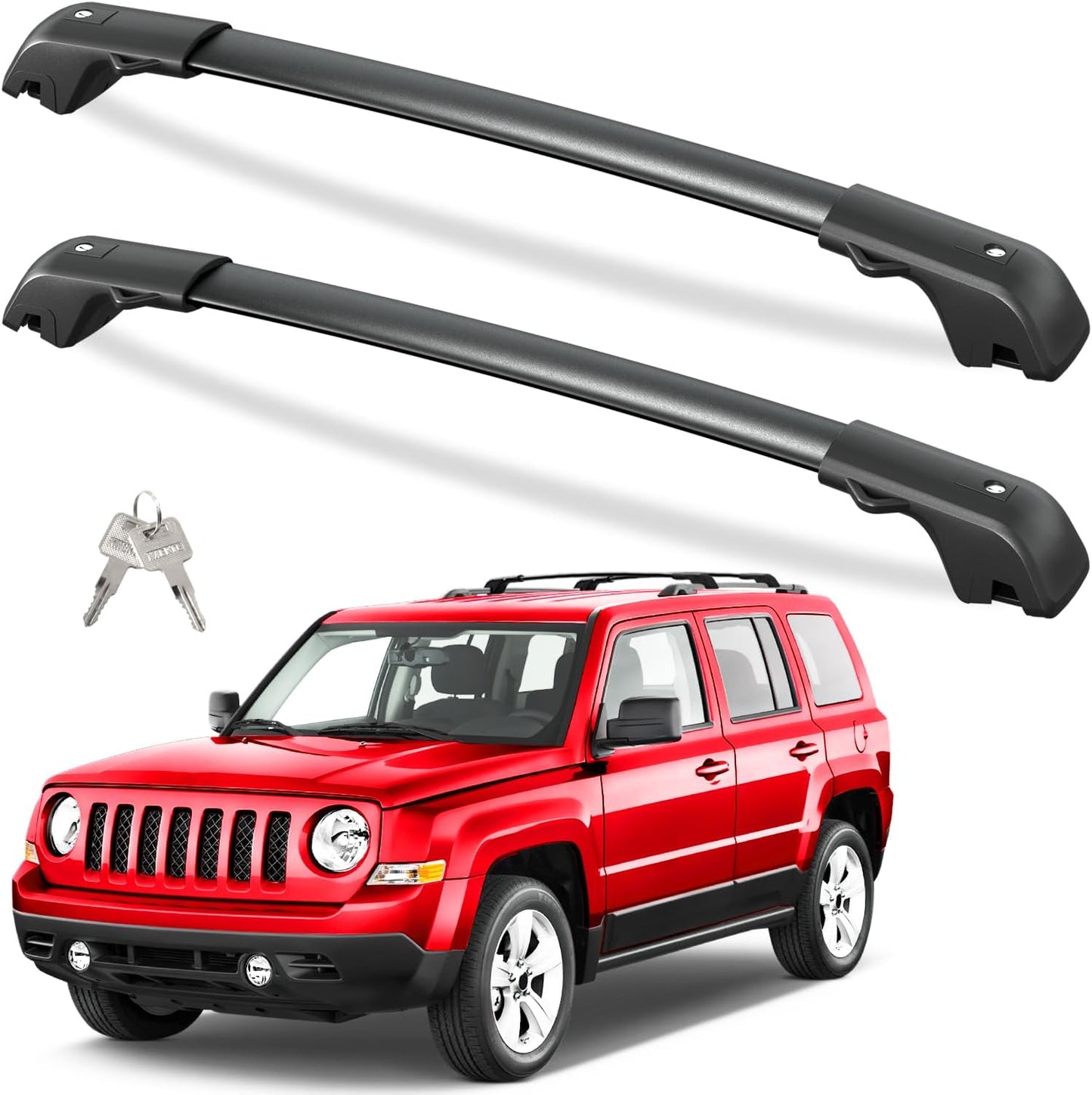 Lockable Roof Rack Cross Bars Compatible with Subaru Forester 2014-2025 with Raised Side Rails (Not for Wilderness)