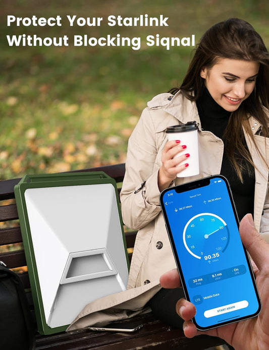 Non-Slip Silicone Starlink Mini Protective Cover Case  for RV,Camping, Hiking,Travel