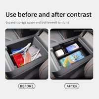Center Console Organizer for BYD Shark 2026 2025 2024 Armrest Storage Box ABS Storage Tray Insert Interior Accessories Black
