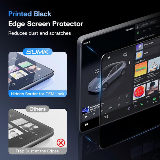 Ctmods 2026 HD & 9H Anti-scratch Tempered Glass Screen Protector for Tesla Model 3/Y Accessories