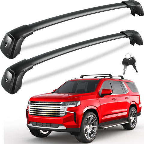 Roof Rack Cross Bars Compatible with Chevrolet Suburban & Tahoe, GMC Yukon & Yukon XL, Cadillac Escalade & Escalade ESV (2015-2020)