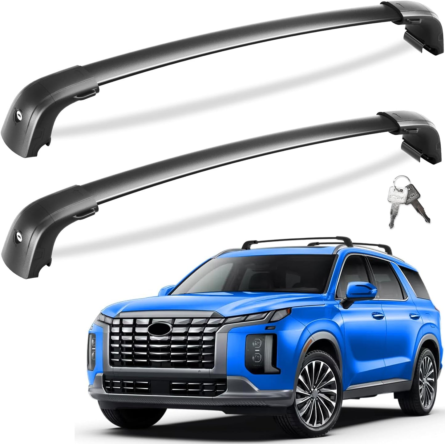 Barras transversales de techo con seguro, color negro, para Chevrolet Suburban y Tahoe 2021-2025, GMC Yukon XL, Cadillac Escalade ESV