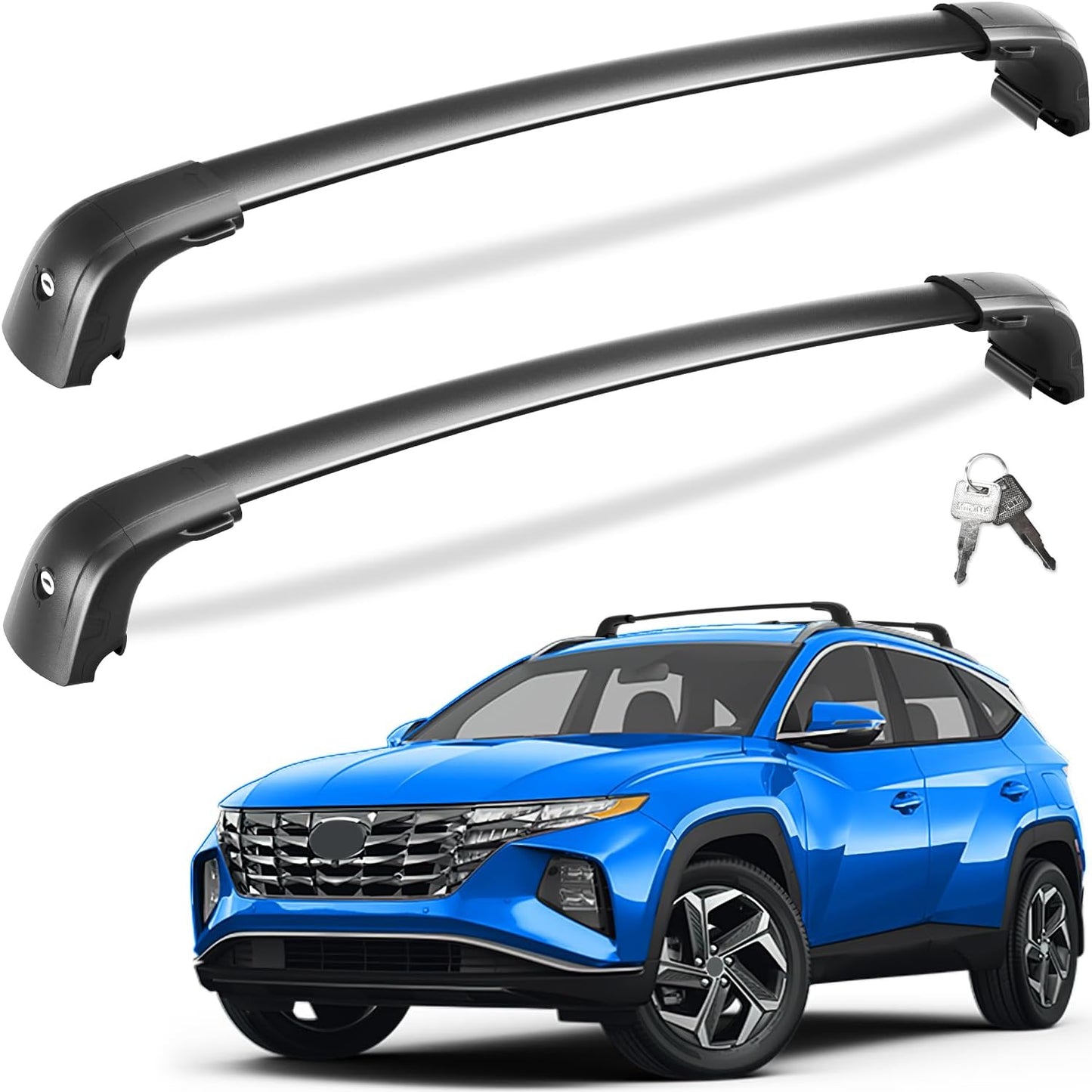 Barras transversales de techo con seguro, color negro, para Chevrolet Suburban y Tahoe 2021-2025, GMC Yukon XL, Cadillac Escalade ESV
