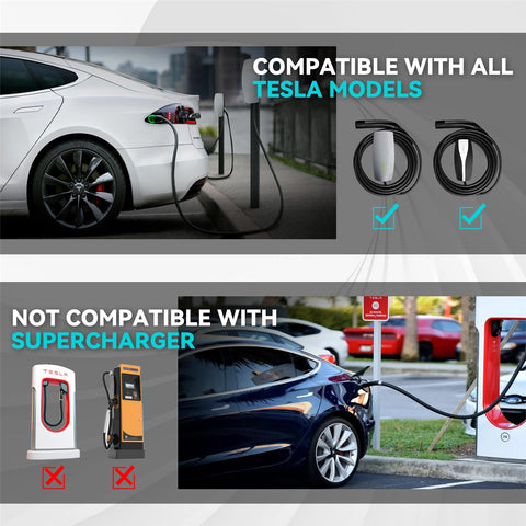 2026 Tesla Extension Cord 21ft, High Power Max AC 50A 12KW Charging Cord with NACS Plug for Model 3/Y/S/X/Cybertruck