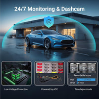 8.2 Inch OEM Rear View Mirror Camera, Dash Cam, Detached Front Lens, 2K, IPS Screen, Night Vision, Parking Monitor, 32GB SD, for Trucks, Vans, SUVs