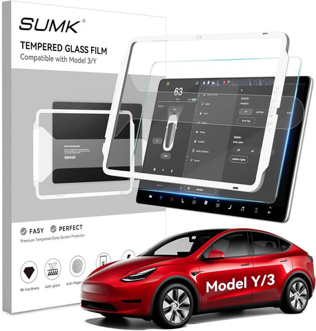 Ctmods 2026 HD & 9H Anti-scratch Tempered Glass Screen Protector for Tesla Model 3/Y Accessories