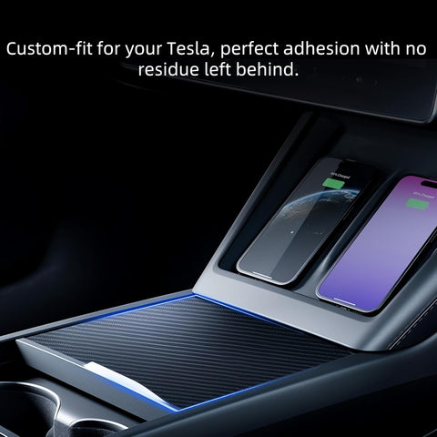 Center Console Wrap (Genuine Carbon Fiber Edition) Designed for Tesla Model 3/3 Highland 2024-2026/Model Y/Y Juniper 2025-2026