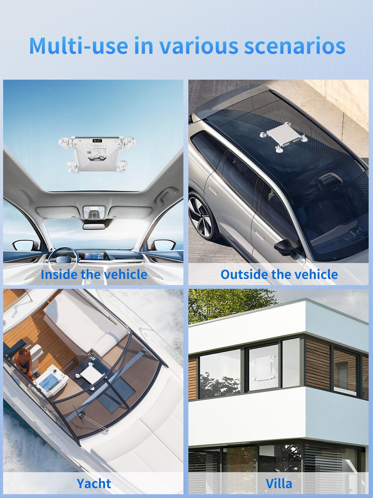 Starlink Mini Mount with 27500mAh Power Bank for Camping /Car Sunroof,RV,Boat,Airplane