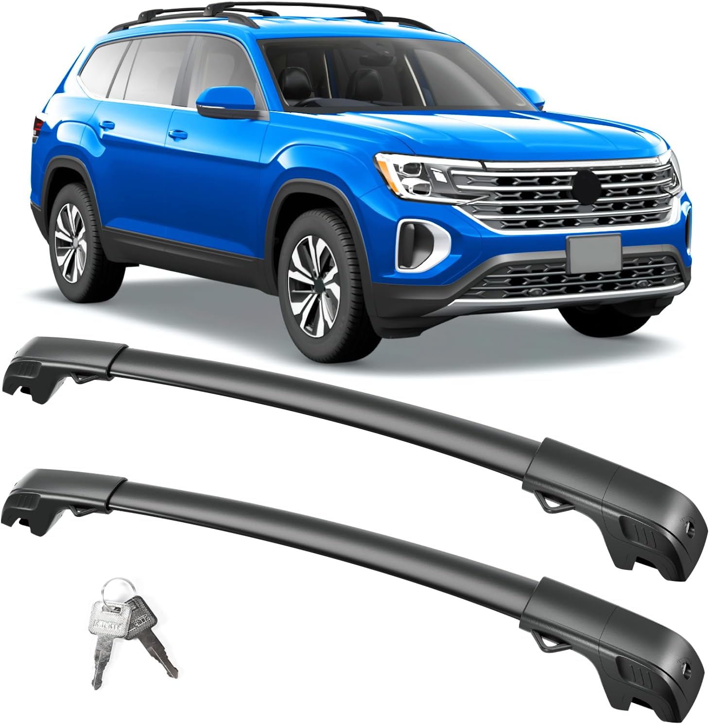 Lockable Roof Rack Cross Bars For Toyota Rav4 2013 - 2018 Black Carrier Luggage