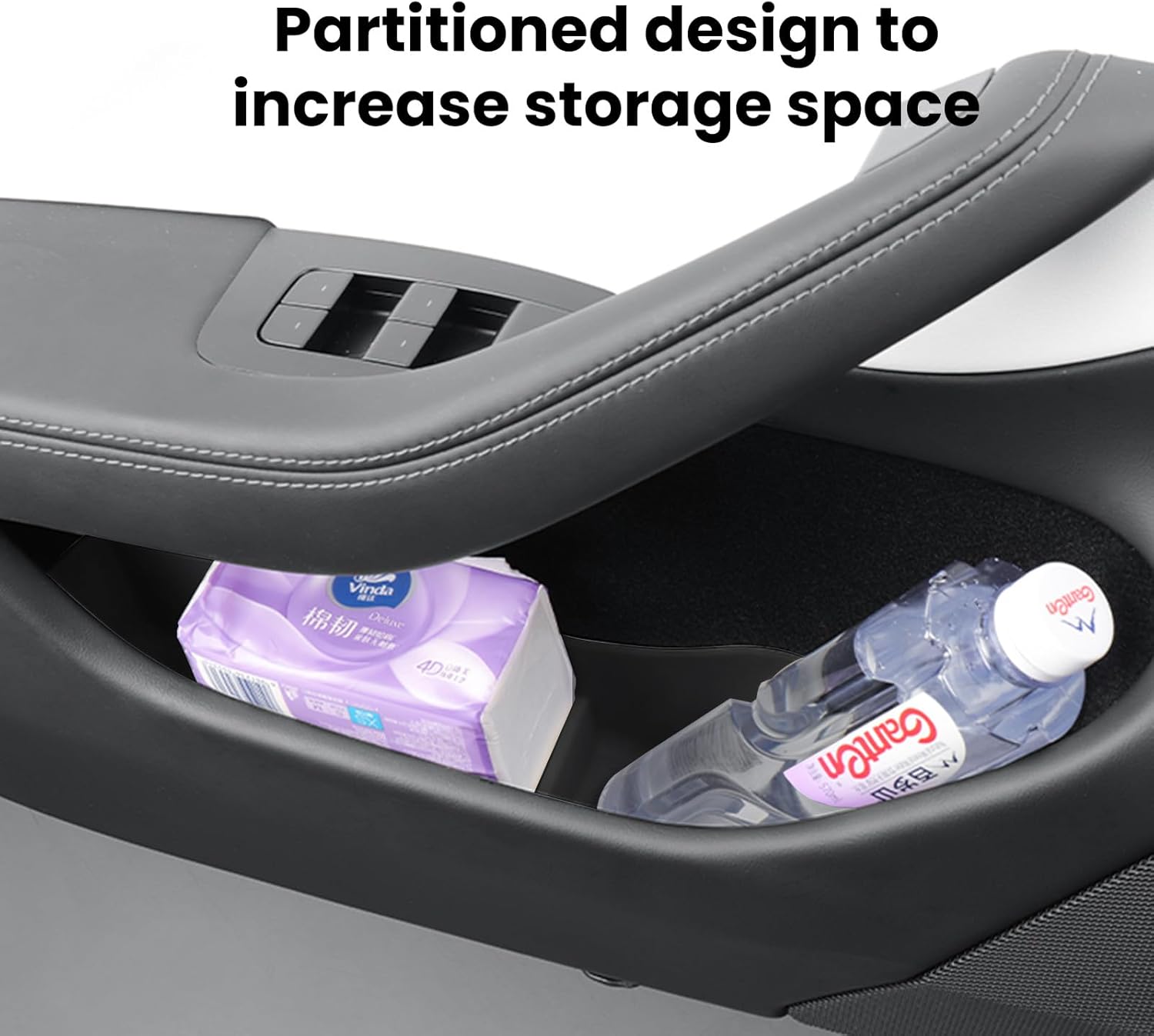 CTmods Door Side Storage Box Door Organizer Tray For Tesla Model 3 Highland