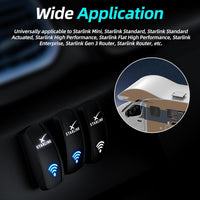 Starlink Rocker Switch, Compatible with Starlink MINI/GEN1-3, Waterproof SPST 5-Pin On/Off Toggle Switch 20A 12V/24V with Jumper Wires, for RV, Marine & Outdoor Satellite Signal Reception Control
