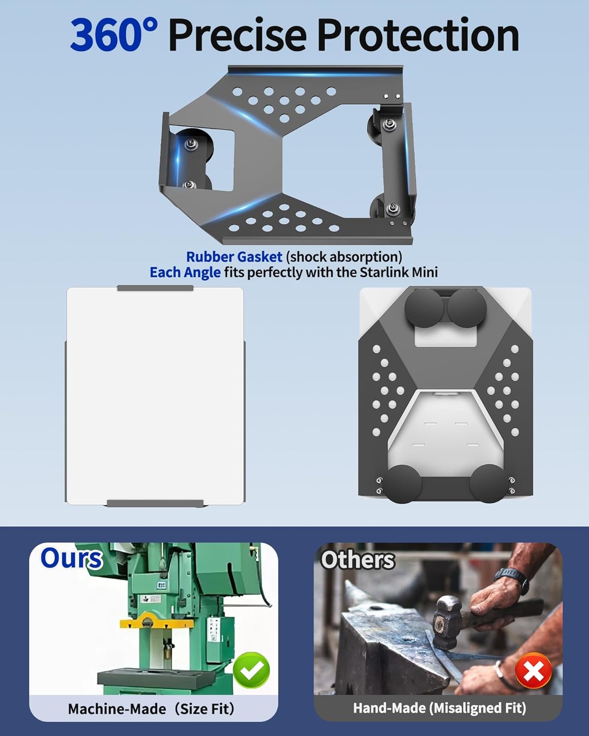 Magnetic Starlink Mini Car Mount Base Suction Cup Accessories Truck RV Flat Rack Roof Sunroof Kit Boat