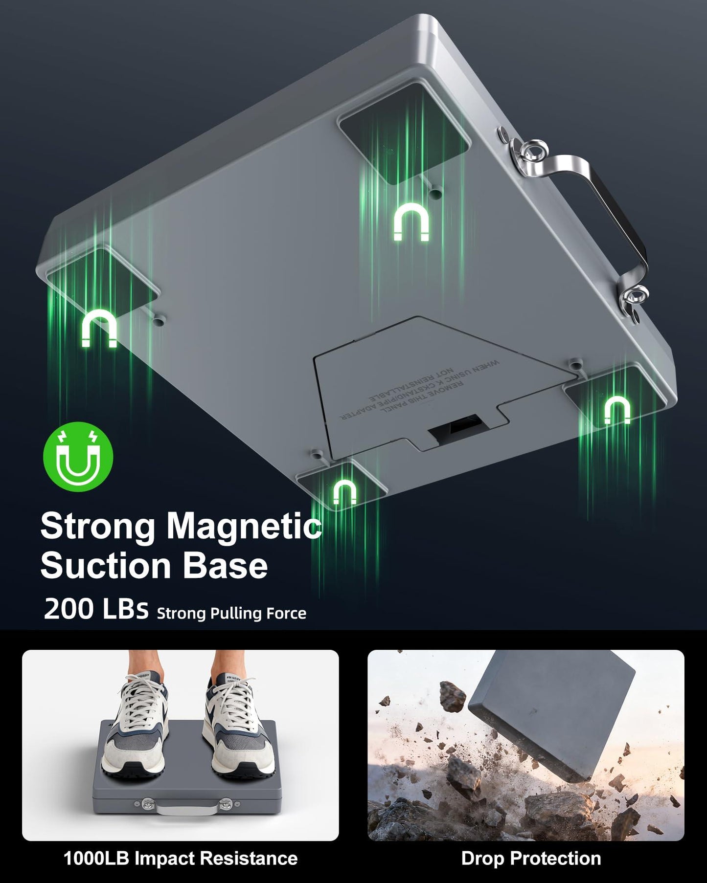Starlink Mini Magnetic Mount with Protective Case - 200lbs Heavy Duty Suction Cup Roof Rack Kit for RV, Car, Truck