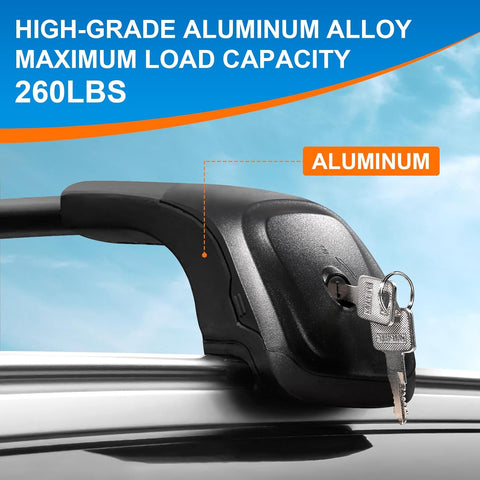 Lockable Roof Rack Cross Bars with Flush Side Rails For Mazda CX30 CX-30 2020 - 2025