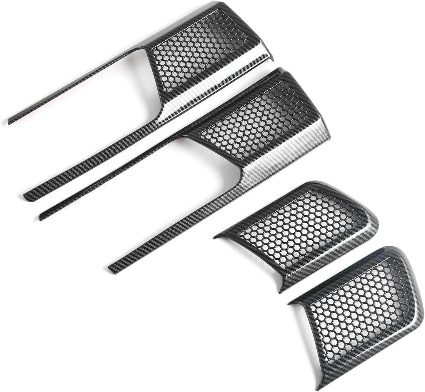 L2R para BYD Shark 6 (2024-2025) Cubierta de Manija Interior de Puerta Accesorios Interiores de Coche Estilo Fibra de Carbono ABS Decoración de Revestimiento 4 PCS